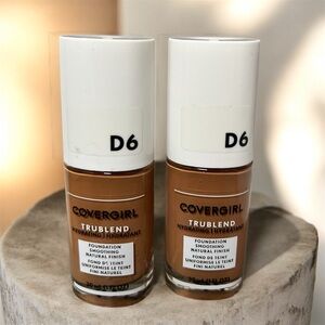 Set of Two COVERGIRL, truBlend Liquid Foundation Makeup, D6 Toasted Almond